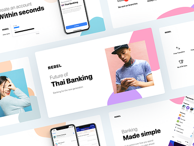 REBEL - Banking made simple app application banking fintech ui web