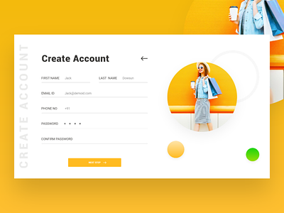 Create Account Landing Page