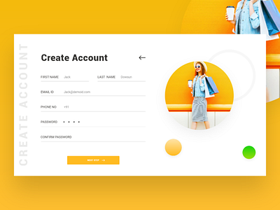 Create Account Landing Page