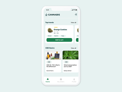 CBD App app design cannabis app cbd app cbd distribution app cbd leaf app cbd ordering app design mobile app designs mobile design peace app ui ux