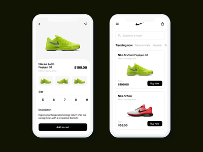 Nike redesign shopping app