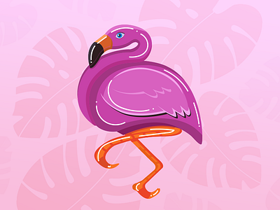 Flamingo bird flamingo illustration pink tropical