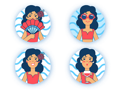 Spain Girl character girl illustration person spain summer vector