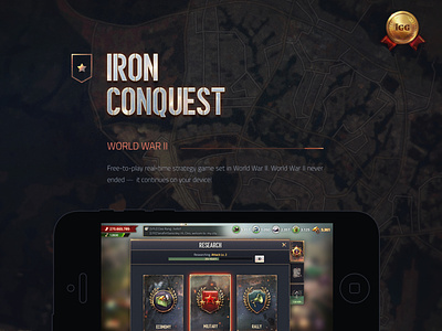 Iron Conquest: User Interface game game ui icon illustration tank ui war war ui world war ww2