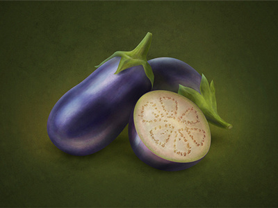 Veg icon: eggplant eggplant icon illustration