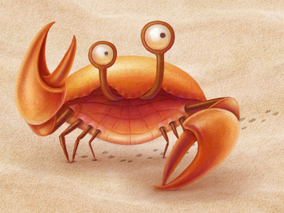 Сrab character crab icon ilustration