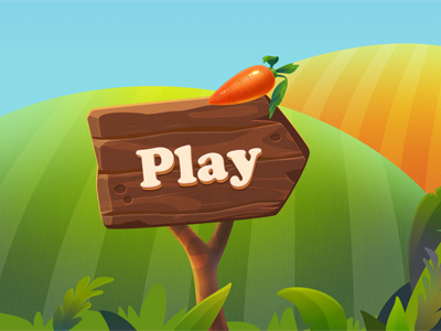 Happy farm: play farm field game grass play tree ui wood