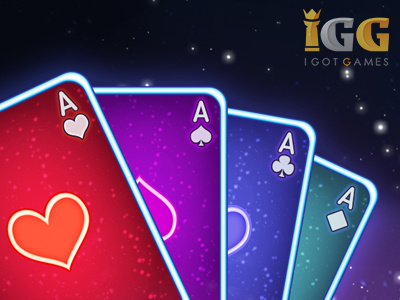 Cards casino game logo ui