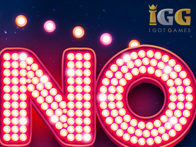 NO bubble casino lights logo text ui