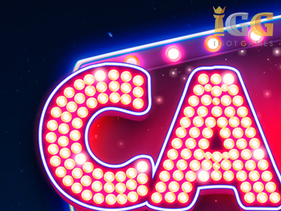 CA bubble casino lights logo text ui