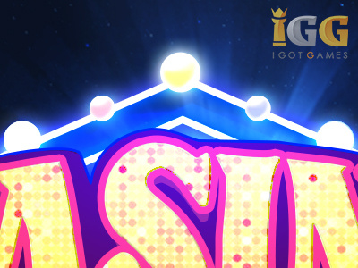 Light bubble casino lights logo text ui