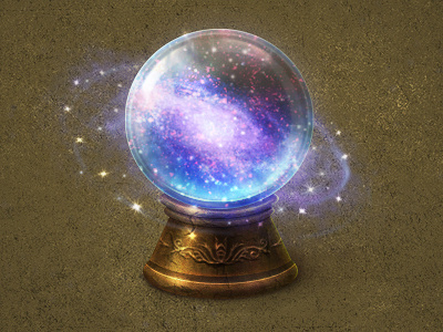 Magic orb 2d cg icon ilustration magic orb