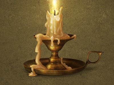 Magic candle 2d candle cg icon ilustration magic