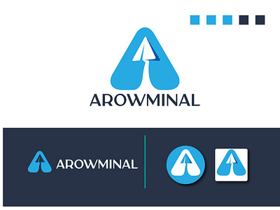 arowminial logo (A letter icon logo)