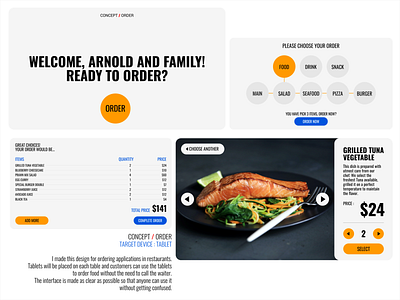 CONCEPT / ORDER user experience user inteface