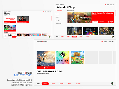 CONCEPT / SWITCH user experience user interface