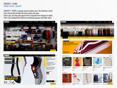 CONCEPT / STORE user experience user interface