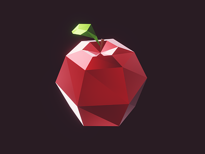 Just an Apple 3d apple blender blender3d game gamedev gaming indiedev lowpoly red unity unity3d