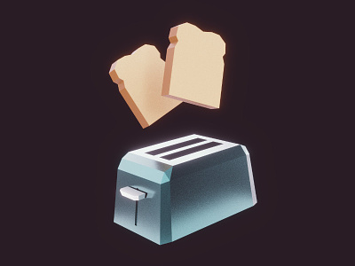 Toastin' blender3d bread gameart gamedev indiedev lowpoly toast toaster unity3d