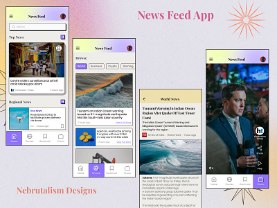 News Feed App figma ui