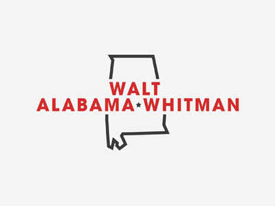 Walt Alabama Whitman logo design lockup logotype type typography
