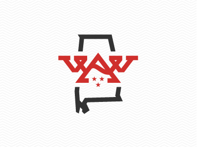 WAW v2 alabama design lockup logotype map southern type typography