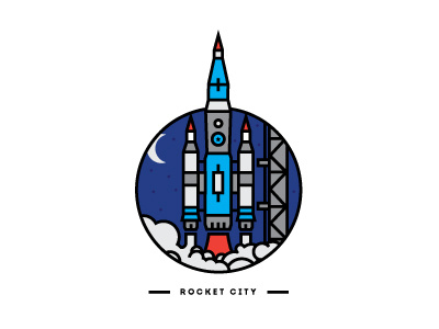 Blastoff! alabama rocket ship huntsville illustration rocket rocket city