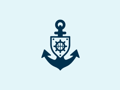 Anchor balla anchor balla crest design flat illustration ocean sailor sea