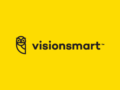 Visionsmart animal glasses icon logo mark optical owl smart vision