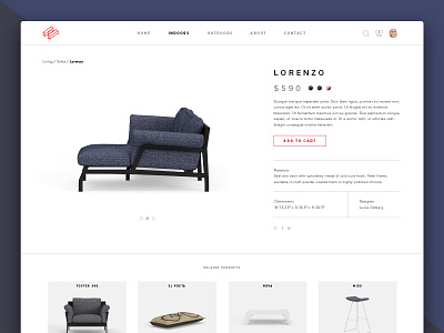 H Ecommerce Store ecommerce furniture layout meterial minimalist shopping store typography ui ux website