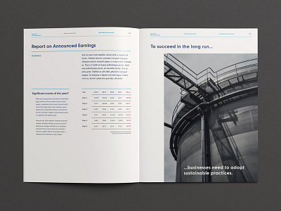 Content / Annual Report annual report design editorial minimal print