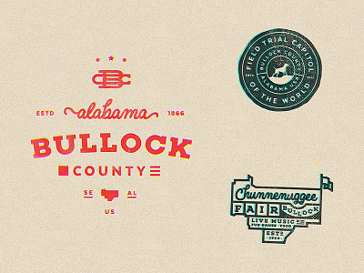 Bullock Stamps alabama bullock county lockup logo mark stamp typography vintage