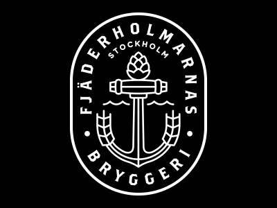 Fjäderholmarnas Bryggeri anchor beer brewery logo malt stockholm