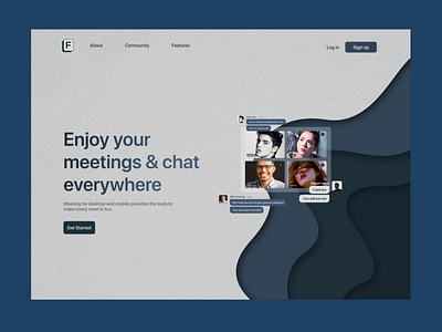 Meeting & Chat UI app design ui ux