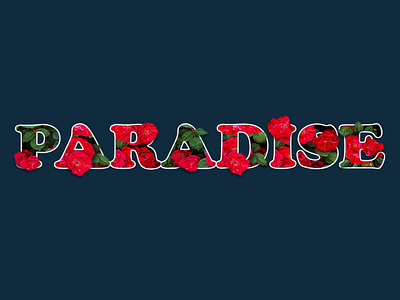 Paradise 3d branding design floral graphic design