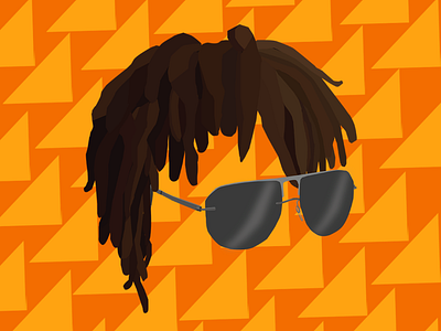 Dreads and Shades artwork black brown digital dreadlocks geometric illustration patterns pop popart summer summertime sunglasses vector warm