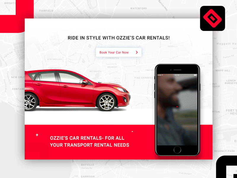 Ozzies - CarRental landing Page 