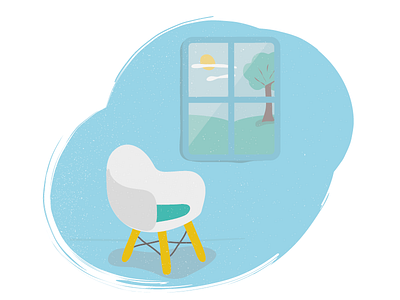 Interior Design chair cocooning design illustration interior wip