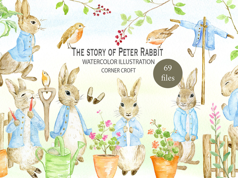 Download Illustration Peter Rabbit Svg - Illustration of Many ...