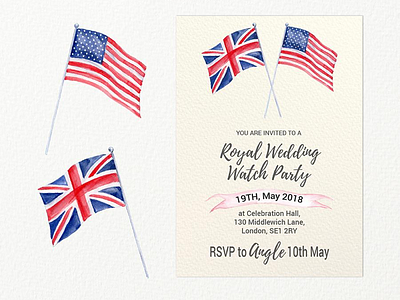 Royal wedding party invitation template free download america flag cornercroft cornercroft.com royal wedding template union jack flag watercolor