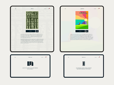 2 UI mockup for the app POSTERS