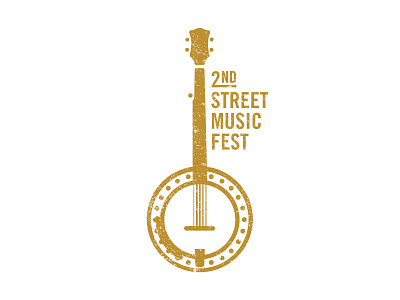 2nd Street Music Fest 2nd banjo fest logo music street