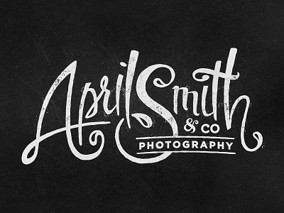 Rejected logo: April Smith & co. hand lettered logo photography typography