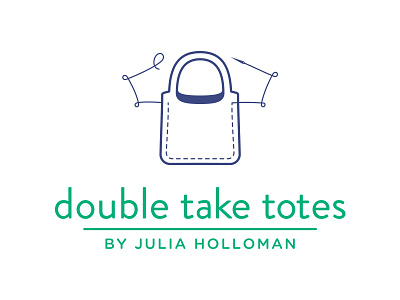 Double Take Totes Logo bag logo needle purse sew sewing stitch string tote