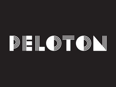 Peloton Logo letters lines logo retro shapes vintage