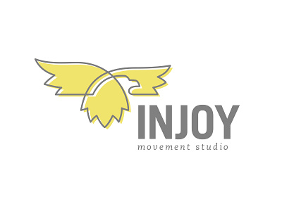 Rejected Logo: Injoy 1 bird eagle line logo mark outline