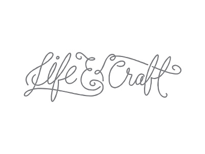 Life & Craft ampersand lettering lines logo
