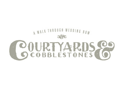 Courtyards & Cobblestone Final antique cobblestones courtyards logo vintage