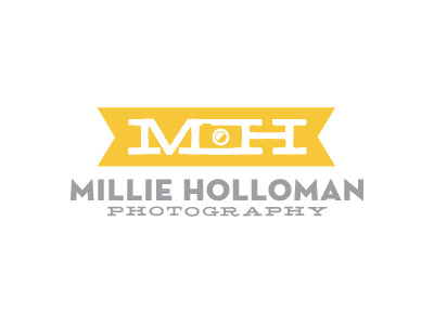 Millie Holloman Photography Logo banner camera holloman logo mh millie photography yellow