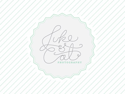 Luke & Cat Final Logo background cat lines logo luke photography shape type